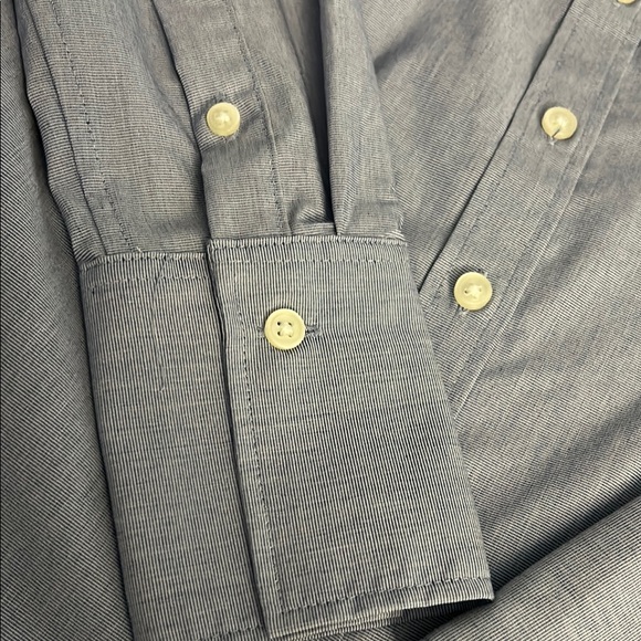 Women's Blue Dress Shirt - Picture 3 of 4